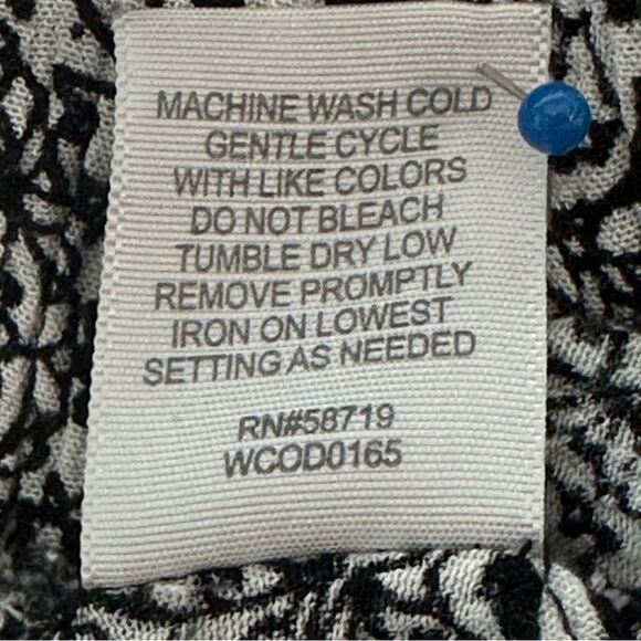 Relativity Womens Mini Dress Size 2X Black White Fit & Flare Sleeveless - Picture 9 of 9